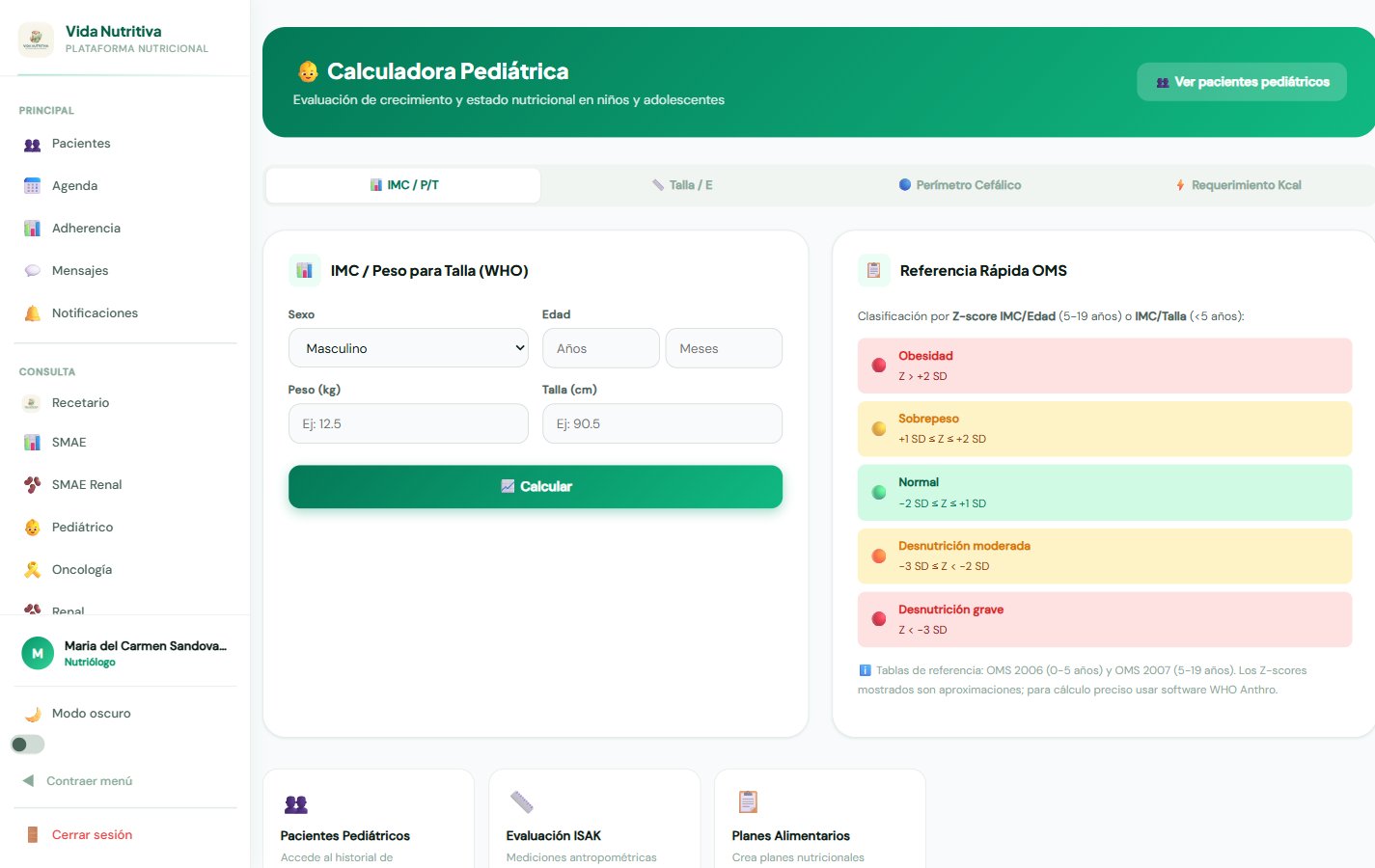 calc pediatria