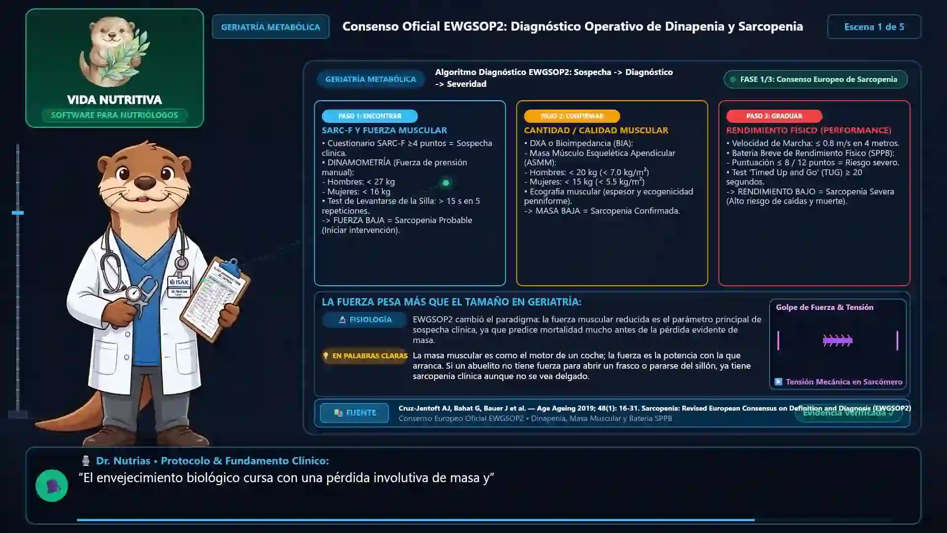 Minicurso: Sarcopenia, Dinapenia y Valoración Nutricional en Geriatría