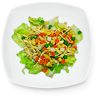 Ensalada de pollo con verduras